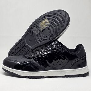 True Religion Men's Size 11 Low Top Sneakers Black/White Lace Up Rubber Sole New